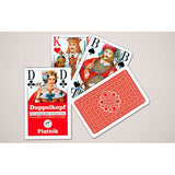 Doppelkopf Kartenspiel mit großen Eckzeichen verteilt