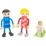 Puppenhausmöbel Set modern Eltern mit Baby